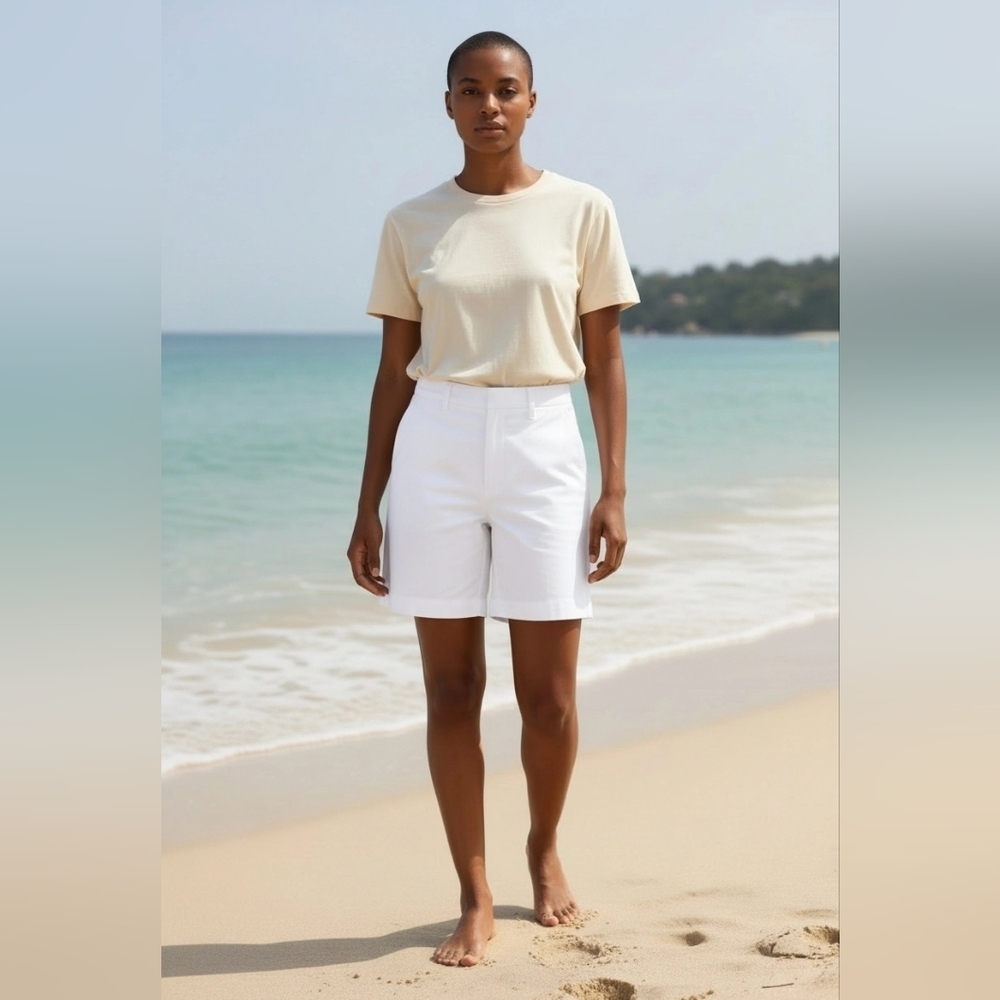 Jones of New York Cotton Stretch Shorts 14  Petites